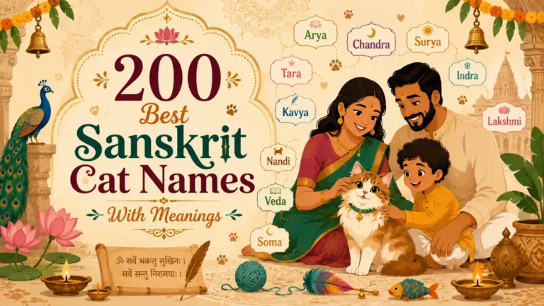 200 Best Sanskrit Cat Names With Meanings (Spiritual, Cute & Unique)