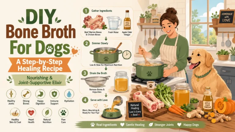 DIY Bone Broth For Dogs: A Step-by-Step Healing Recipe (Nourishing & Joint-Supportive Elixir)