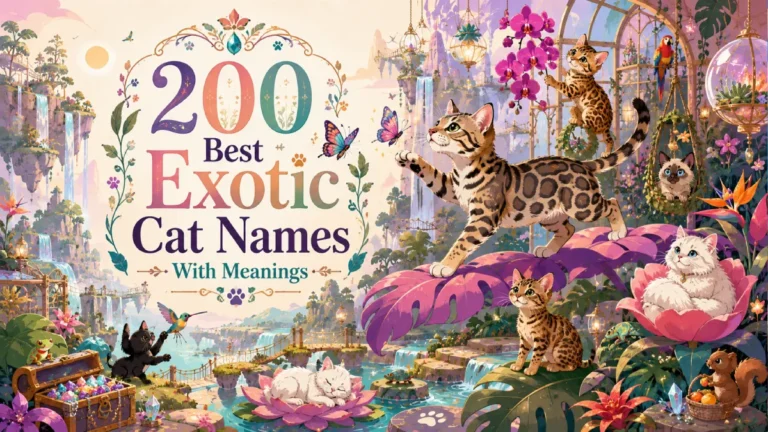 200 Best Exotic Cat Names With Meanings (Rare & Mysterious)