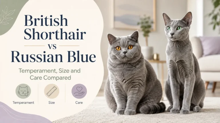 British Shorthair vs Russian Blue: Size & Temperament