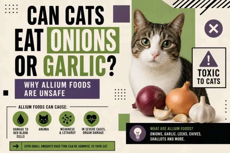 Can Cats Eat Onions or Garlic? Why Allium Foods Are Unsafe