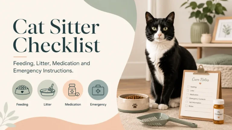 Cat Sitter Checklist: Feeding, Litter, Medication and Emergency Instructions