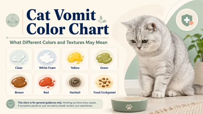 Cat Vomit Color Chart: What Different Colors and Textures May Mean