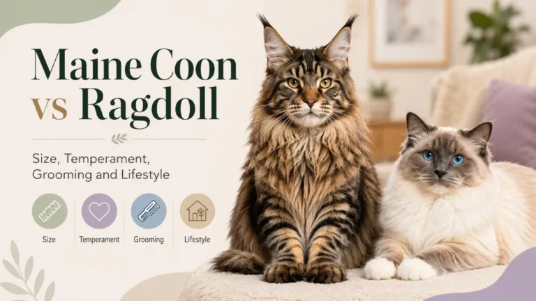 Maine Coon vs Ragdoll: Size, Temperament, Grooming and Lifestyle