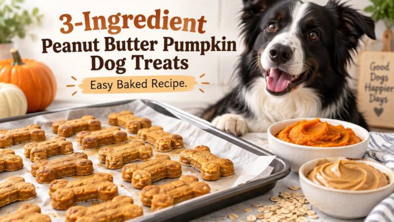 3-Ingredient Peanut Butter Pumpkin Dog Treats: Easy Baked Recipe