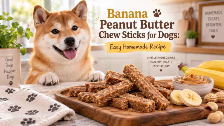 Banana Peanut Butter Chew Sticks for Dogs: Easy Homemade Recipe